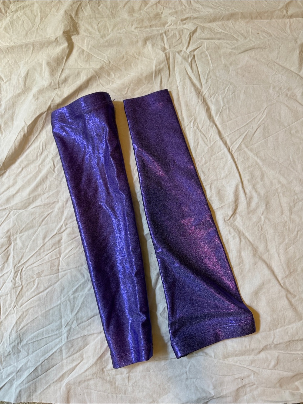 Girls' Metallic Purple Arm Sleeeves  - Shimmery